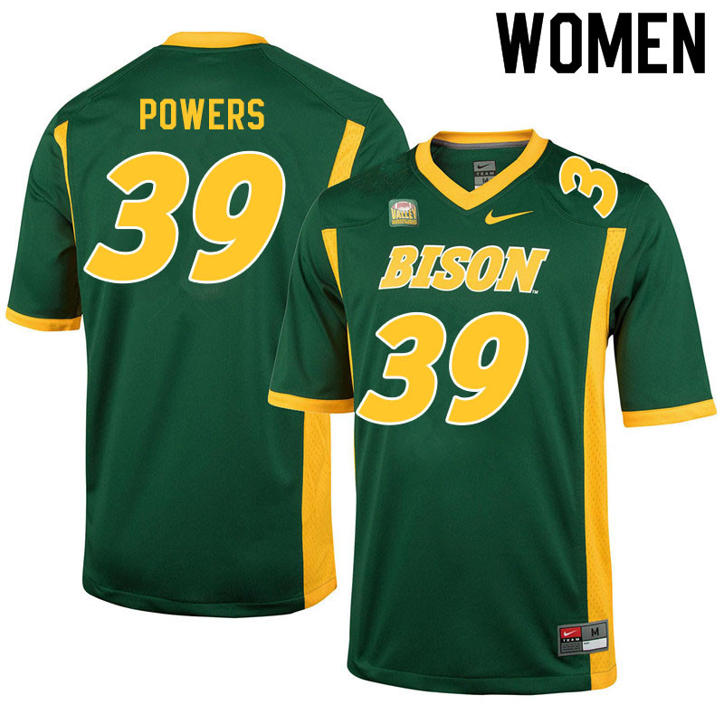 Women #39 Cade Powers North Dakota State Bison College Football Jerseys Sale-Green